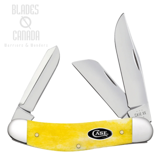 Case Sowbelly Slipjoint Folding Knife, Stainless, Smooth Bone Yellow, 20036